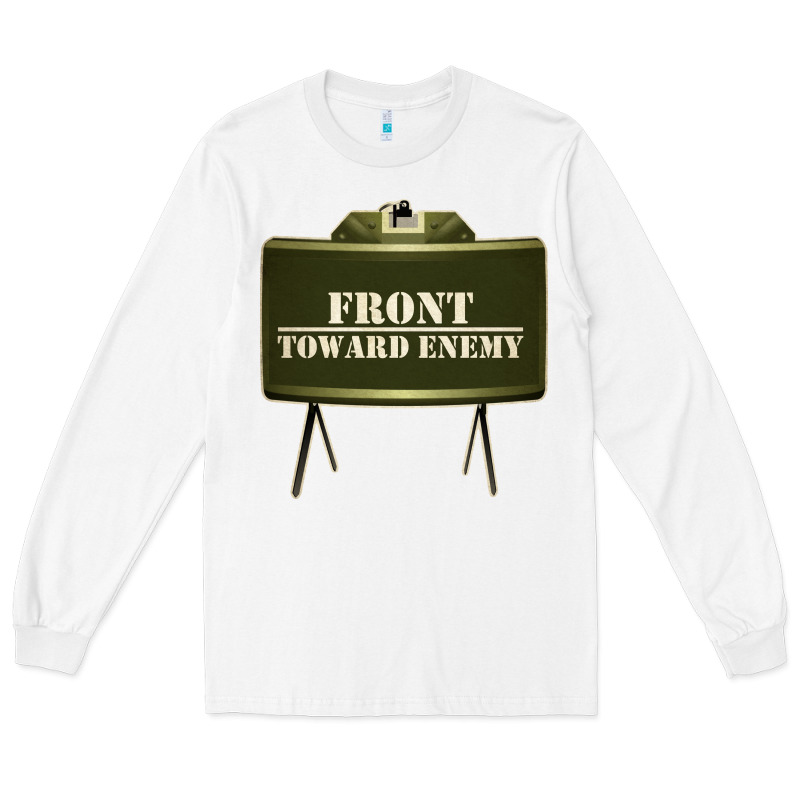 Front Toward Enemy Distressed Claymore Mine Military Long Sleeve Tee by linhVisuals | Teevron