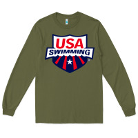 Army Green swimming team Long Sleeve Tee - linhVisuals