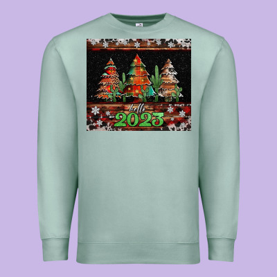 Hello 2023 Premium Sweatshirt Designed By Jasminsmagicworld