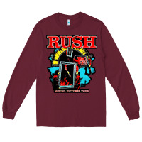 Burgundy RUSH MUSIC Long Sleeve Tee - linhVisuals