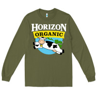 Army Green horizon organic milk Long Sleeve Tee - linhVisuals