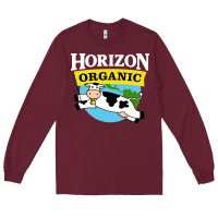 Burgundy horizon organic milk Long Sleeve Tee - linhVisuals