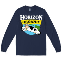 Navy horizon organic milk Long Sleeve Tee - linhVisuals