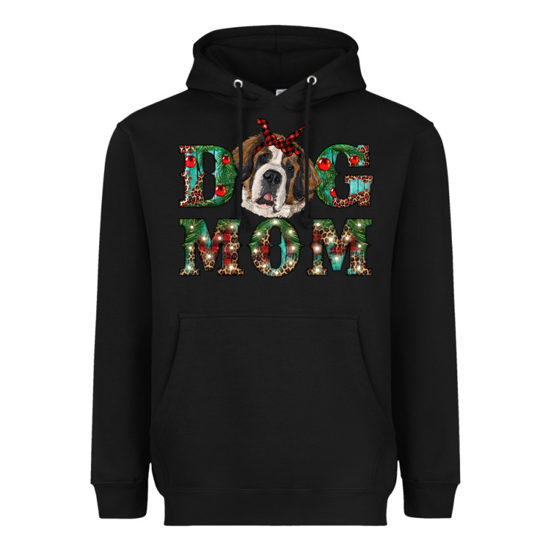 Western Christmas Dog Mom St Bernard Heavyweight Hoodie by RanaPortraitStore | Teevron