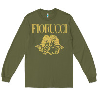 Army Green fiorucci Long Sleeve Tee - linhVisuals