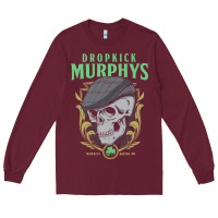 Burgundy dropkick murphy's Long Sleeve Tee - linhVisuals