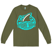 Army Green fins up ocean Long Sleeve Tee - linhVisuals