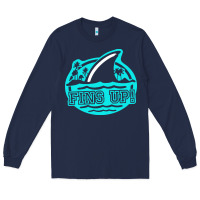 Navy fins up ocean Long Sleeve Tee - linhVisuals