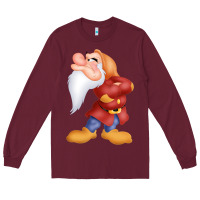 Burgundy grumpy dopey dwarf Long Sleeve Tee - linhVisuals