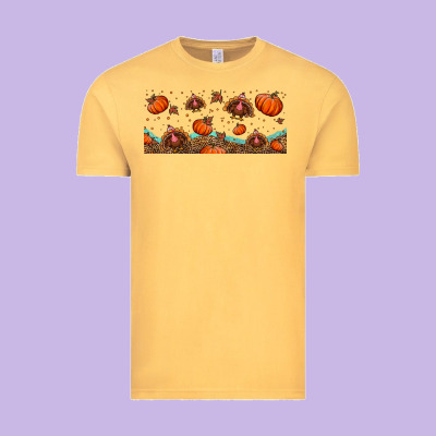 Turkey Thanksgiving Pumpkin Libbey Glass Vintage Tee Designed By Bundleandbundleshop
