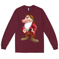 Burgundy grumpy dopey dwarf Long Sleeve Tee - linhVisuals