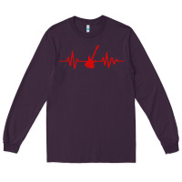 Plum heartbeat electric guitar Long Sleeve Tee - linhVisuals