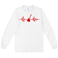 White heartbeat electric guitar Long Sleeve Tee - linhVisuals