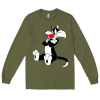 Army Green sylvester cat Long Sleeve Tee - linhVisuals