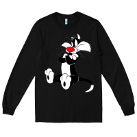Black sylvester cat Long Sleeve Tee - linhVisuals