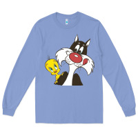 Colony Blue tweety and sylvester Long Sleeve Tee - linhVisuals