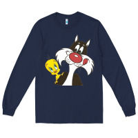 Navy tweety and sylvester Long Sleeve Tee - linhVisuals
