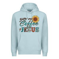 Blue Mist give me coffee and jesus Premium Hoodie - Artiststas