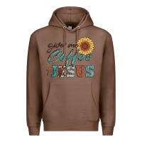 Chestnut give me coffee and jesus Premium Hoodie - Artiststas
