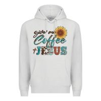 Dove Grey give me coffee and jesus Premium Hoodie - Artiststas