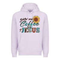 Lilac give me coffee and jesus Premium Hoodie - Artiststas