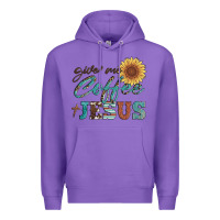 Purple give me coffee and jesus Premium Hoodie - Artiststas