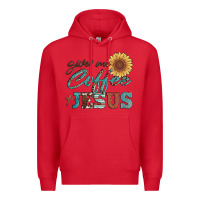 Red give me coffee and jesus Premium Hoodie - Artiststas