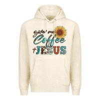 Tofu give me coffee and jesus Premium Hoodie - Artiststas
