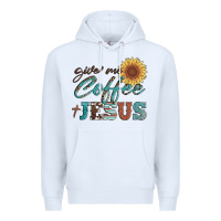 White give me coffee and jesus Premium Hoodie - Artiststas