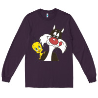 Plum tweety and sylvester Long Sleeve Tee - linhVisuals