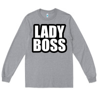 Heather Grey Lady boss... Long Sleeve Tee - linhVisuals