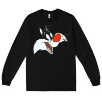 Black sylvester  face Long Sleeve Tee - linhVisuals