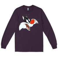 Plum sylvester  face Long Sleeve Tee - linhVisuals