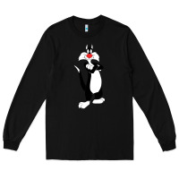 Black sylvester cat Long Sleeve Tee - linhVisuals