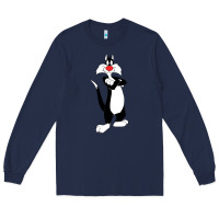Navy sylvester cat Long Sleeve Tee - linhVisuals