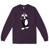 Plum sylvester cat Long Sleeve Tee - linhVisuals
