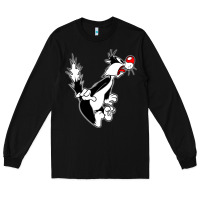 Black sylvester cat Long Sleeve Tee - linhVisuals