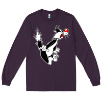 Plum sylvester cat Long Sleeve Tee - linhVisuals
