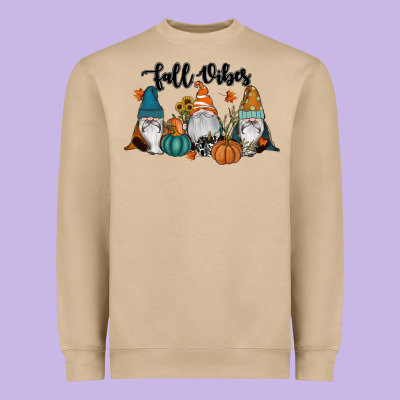 Fall Vibes Gnomes Heavyweight Sweatshirt Designed By Ranaportraitstore