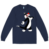 Navy sylvester cat Long Sleeve Tee - linhVisuals