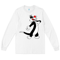 White sylvester cat Long Sleeve Tee - linhVisuals
