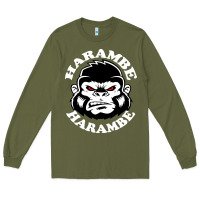 Army Green harambe Long Sleeve Tee - linhVisuals