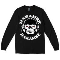 Black harambe Long Sleeve Tee - linhVisuals
