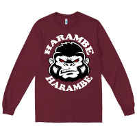 Burgundy harambe Long Sleeve Tee - linhVisuals