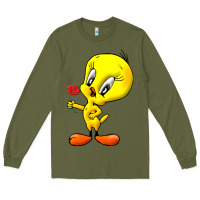 Army Green tweety Long Sleeve Tee - linhVisuals