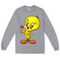 Heather Grey tweety Long Sleeve Tee - linhVisuals