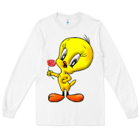 White tweety Long Sleeve Tee - linhVisuals
