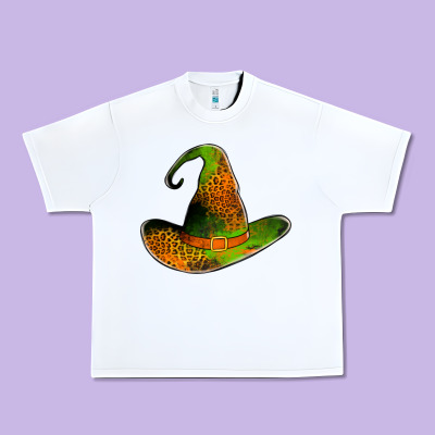Leopard Witch Hat Urban Heavy Tee Designed By Jasminsmagicworld