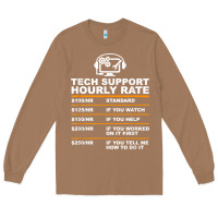 Toasted Coconut tech support hourly rate t shirt Long Sleeve Tee - linhVisuals