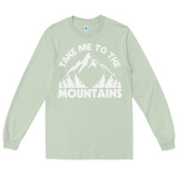 Matcha take me to the mountains nature lover Long Sleeve Tee - linhVisuals